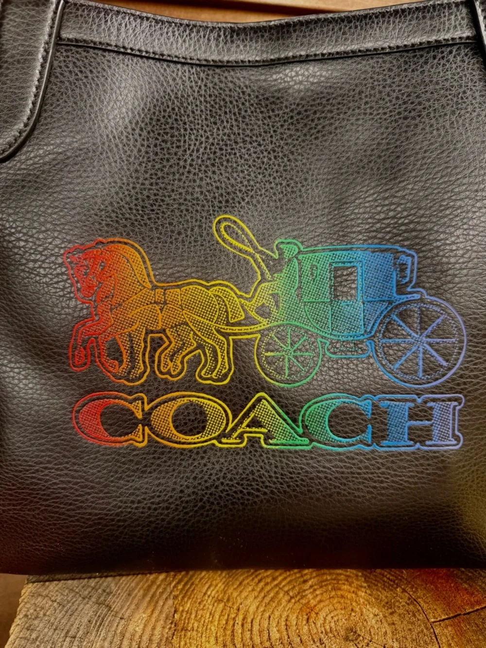 Coach Ombré Embossed Horse and Carriage Tote Bag
